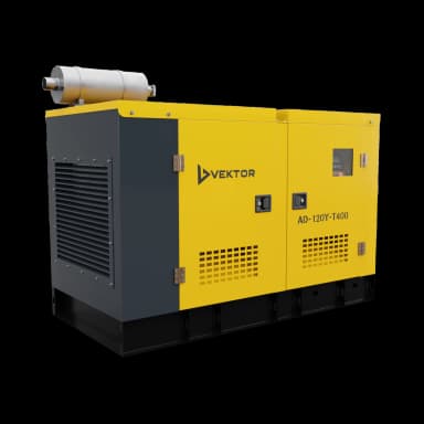 Дизельный генератор Vektor AD-120Y-T400 в шумозащитном кожухе с АВР — фото 8